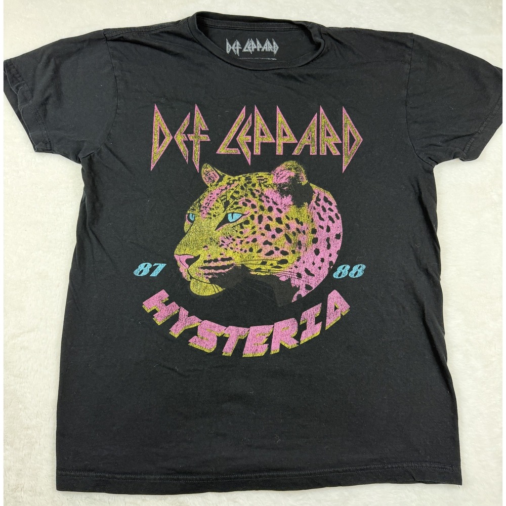 Def Leppard Hysteria 87 88 Graphic Tee Goodie Two Sleeves Black Cotton Medium